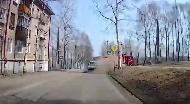 Взрыв колеса в Хабаровском крае