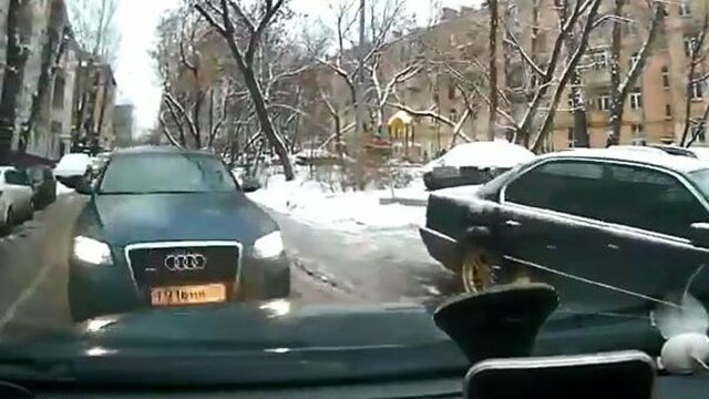 Лена столкнулась с Ауди в одном из московских дворов