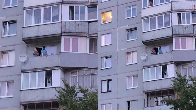 В Калининграде житель дома радует своих соседей музыкальными композициями
