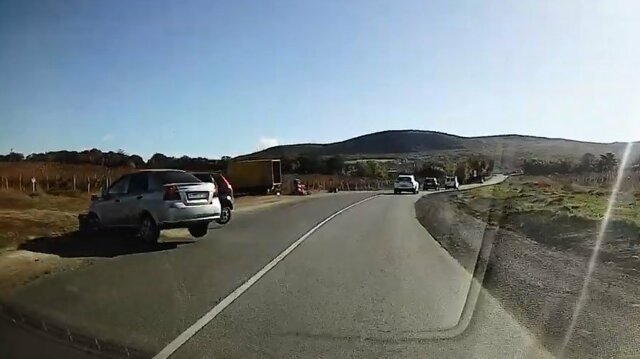 Авария дня. Глупое лобовое столкновение под Севастополем