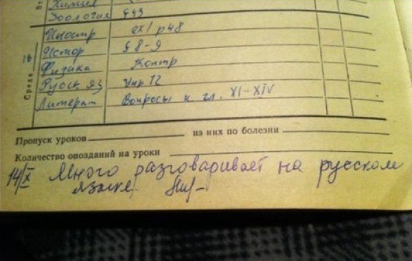 Записи в дневниках