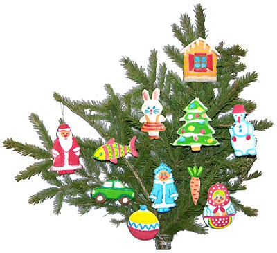 Съедобные елочные игрушки из глазированных вафель своими руками