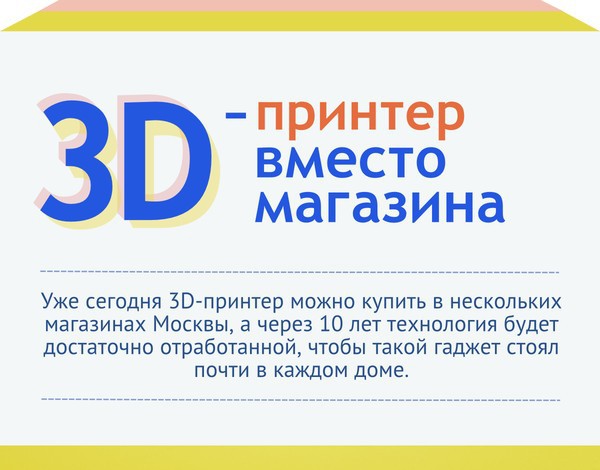 3D принтер вместо магазина