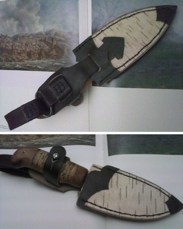 Рукоять ножа и ножны из бересты своими руками