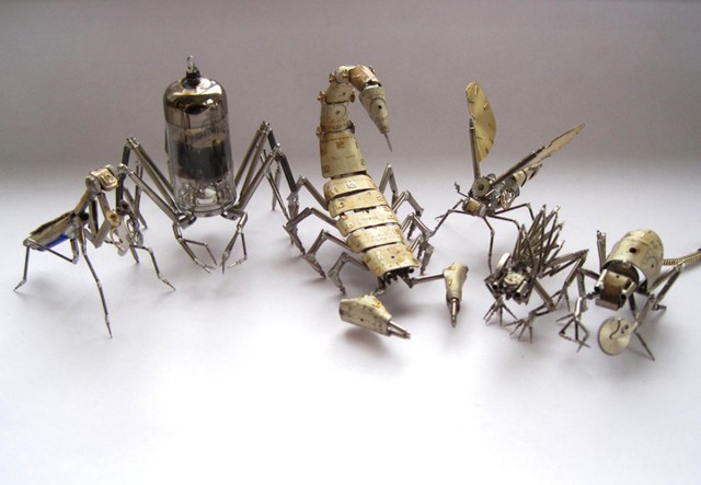 Механические насекомые из старых часов от Justin Gershenson-Gates