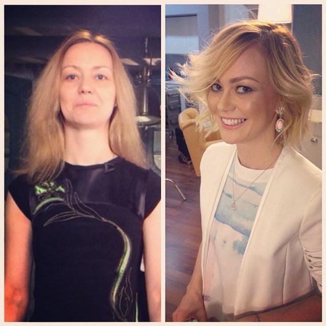 Девушки до и после макияжа