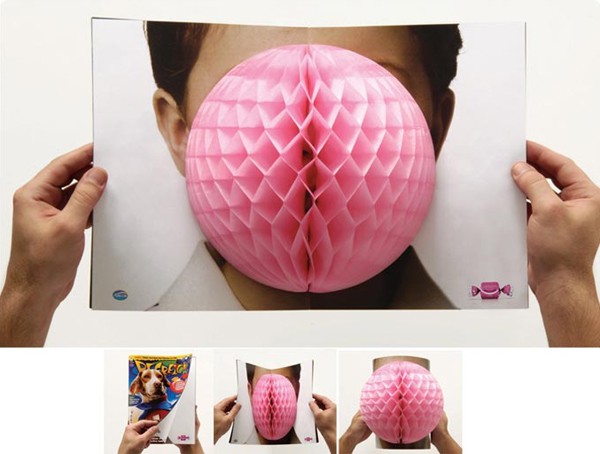 Креативная реклама на журнальных разворотах