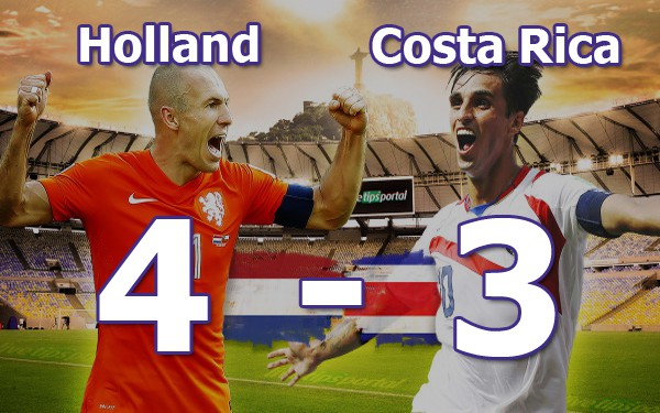 Пенальти Голландия 4 - 3 Коста Рика голы