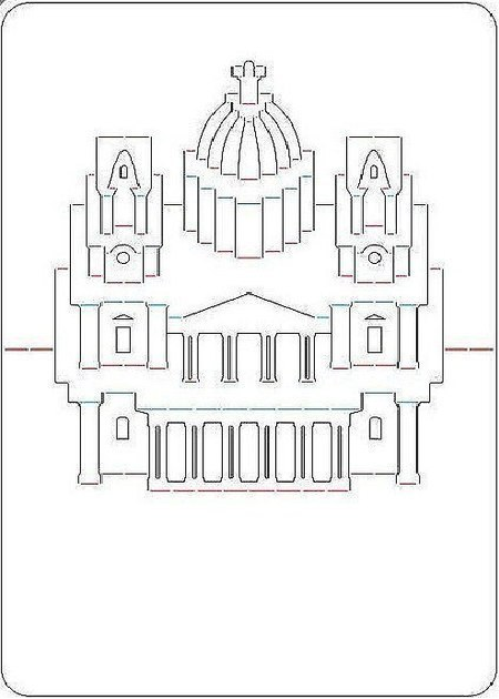 Открытки киригами с архитектурными сооружениями