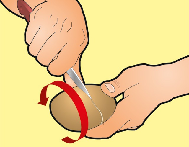 Как очистить картошку за 1 секунду 