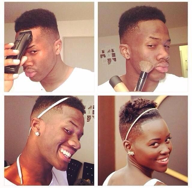 Парни при помощи макияжа пародируют  звезд