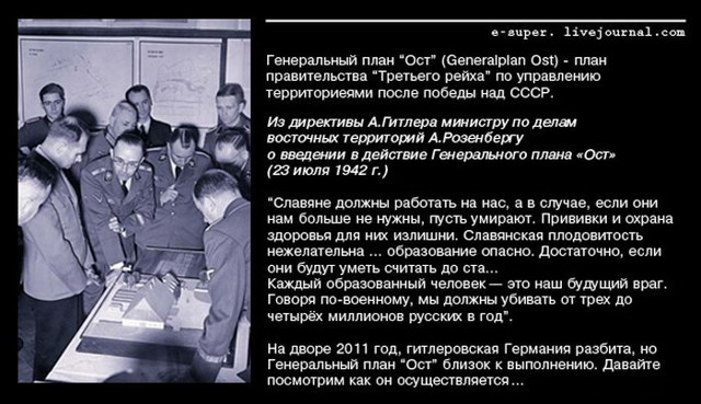План Ост в действии