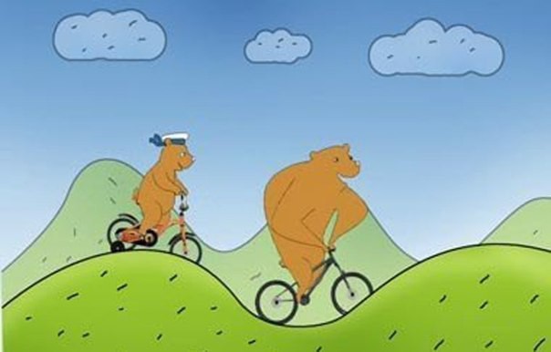 Ехали медведи на велосипеде 