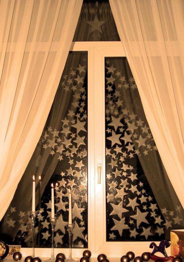 Как украсить окна на Новый год!