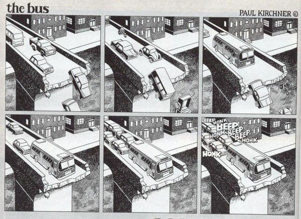 Серия абсурдистских автобусных комиксов Пола Кирхера