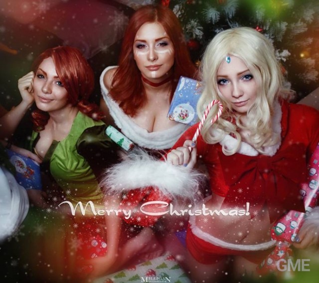Новогодний косплей от персонажей Dota 2