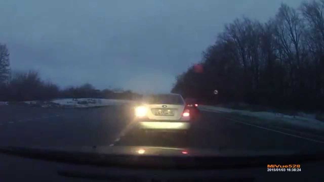 Въехал в зад. Трасса М5 03.01.2015