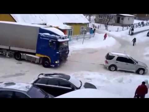 Как спасли фура из гололеда 