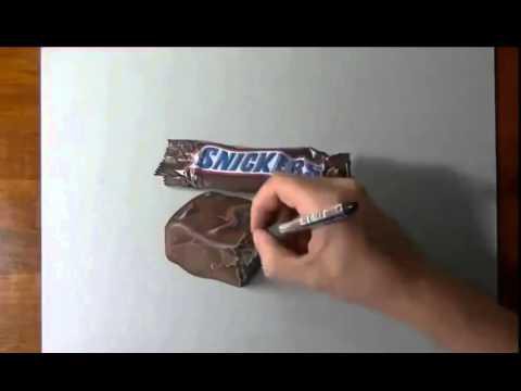 3D Рисунок Snickers