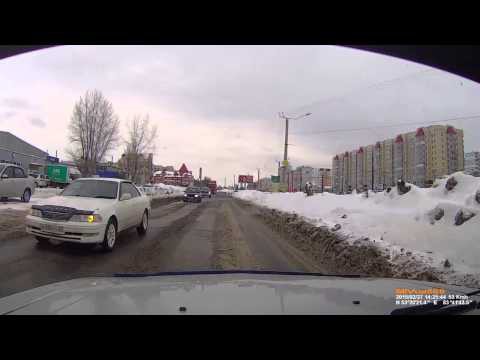 Вылез посмотреть - ДТП в Барнауле 27.02.2015