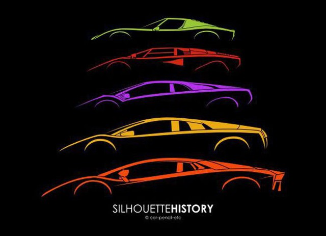 Автомобильная история в виде арт-силуэтов