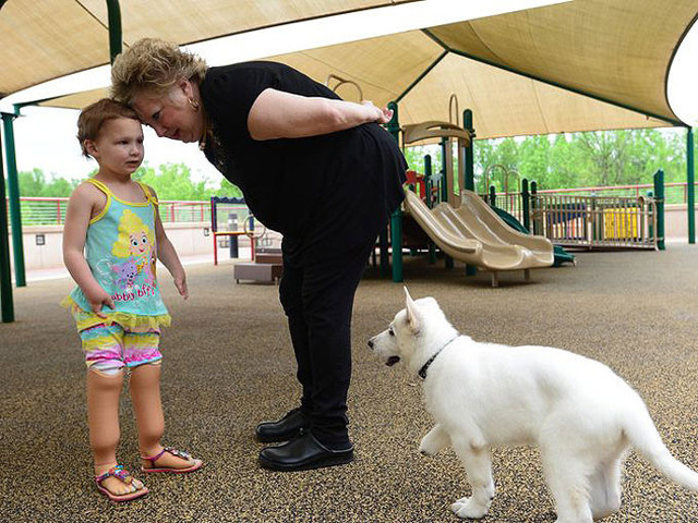 Щенок без лапы стал подарком для малышки без ног