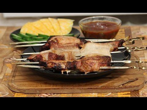 Стейк в пиве на шампуре 