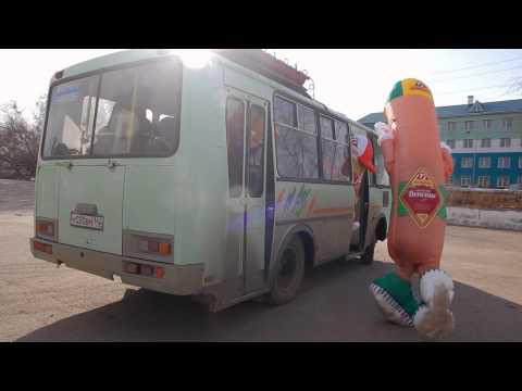 Сосиска не успела на автобус!