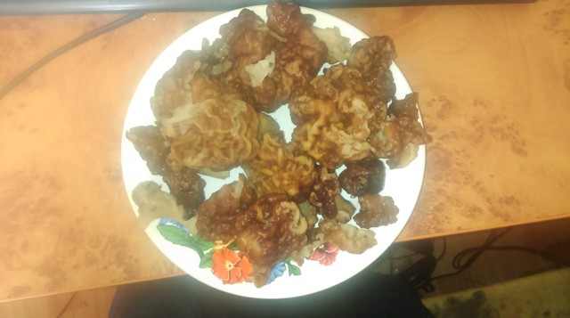 Первый урожай грибочков и нямка из них