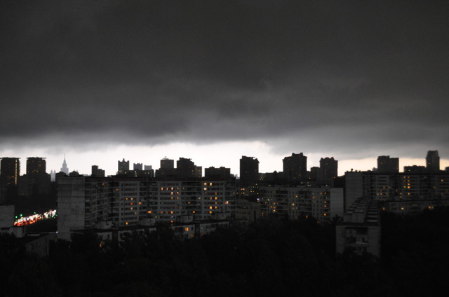 Ливень в Москве 29.05.2015г. Тропарево-Никулино