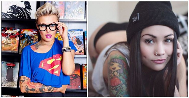Красивые татуировки на телах не менее красивых девушек