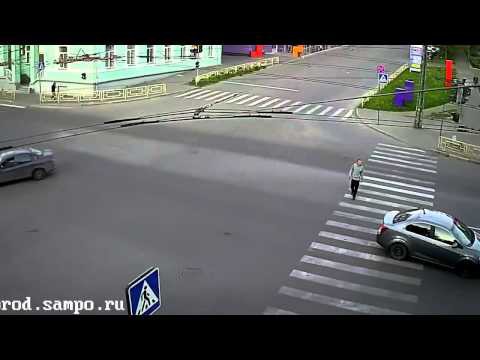 Авария с велосипедистом в Петрозаводске 