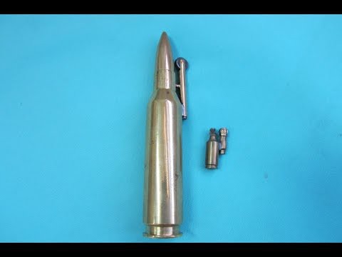 Изотовление зажигалка из гильзы.