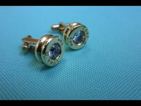 Как сделать запонки из гильзы. Cufflinks from the sleeve