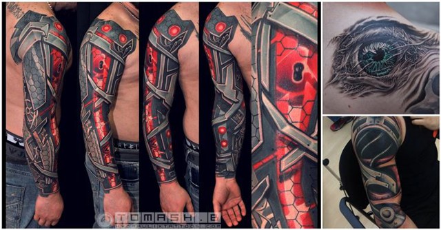 16 татуировок в стиле биомеханика, которые сделают вас еще креативней