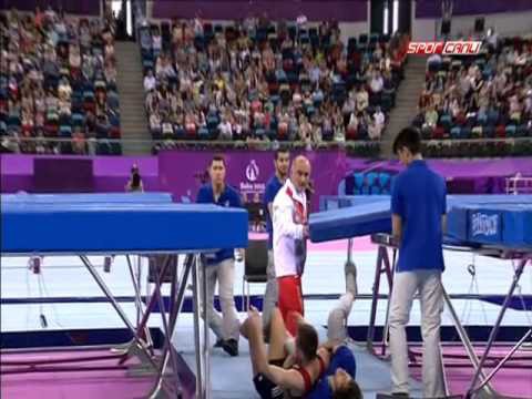 Волонтер спас польского гимнаста на евроиграх