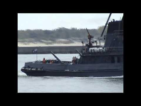 Тренировка кораблей МЧС в Балтийском море 