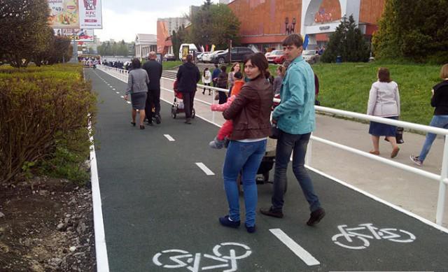  На велодорожке в Ставрополе