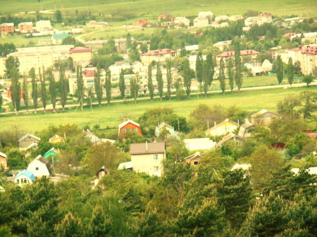 Вид свеху курортного города Кисловодска