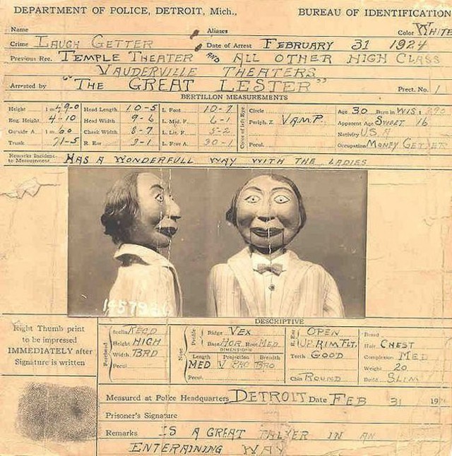 Кукла-преступник из начала XX века