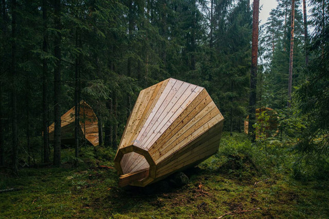 Акустическая установка, позволяющая слушать звуки леса