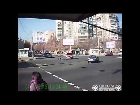 Авария с мотоциклистом в Одессе