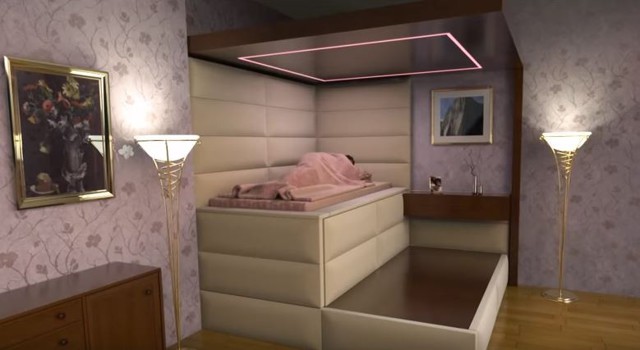 Кровать-саркофаг на случай землетрясения