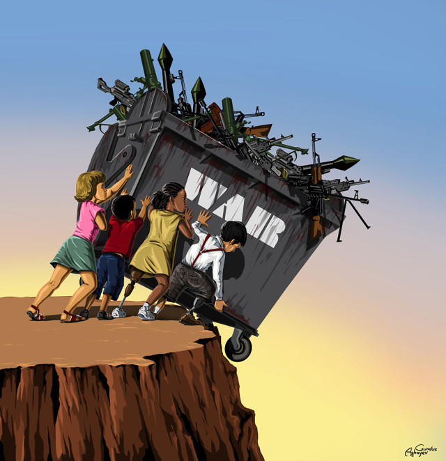 Война и мир: новая мощная серия иллюстрация Гундуза Агаева