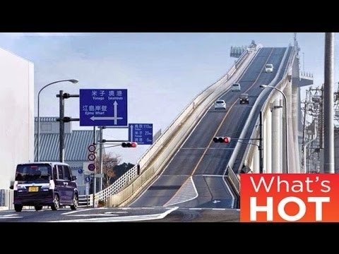  Необычно крутой японский мост Эшима Охаши 