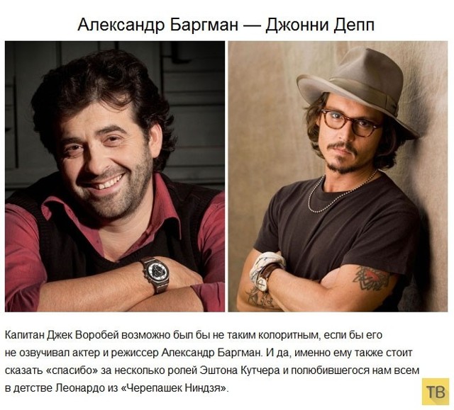 Российские актеры, которые озвучивают зарубежных знаменитостей