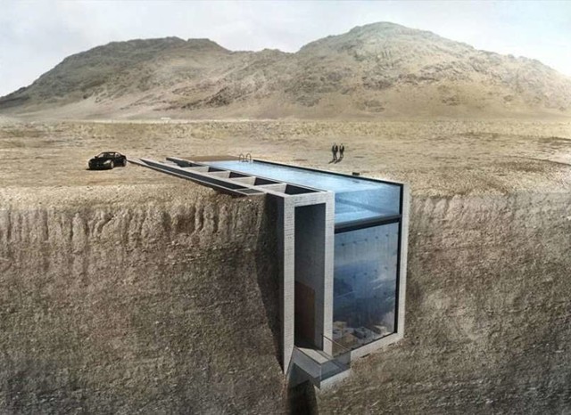 Проект дома, спрятанного в скале, с потрясающим видом на море 