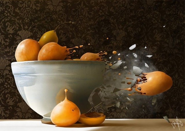 Фотореалистичные полотна, написанные пальцами