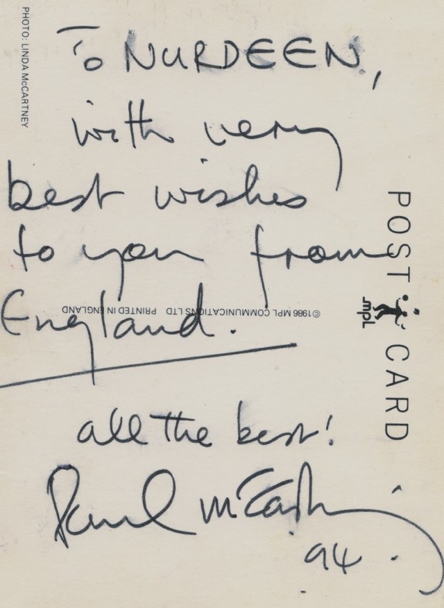 Кому передавал привет Пол Маккартни?