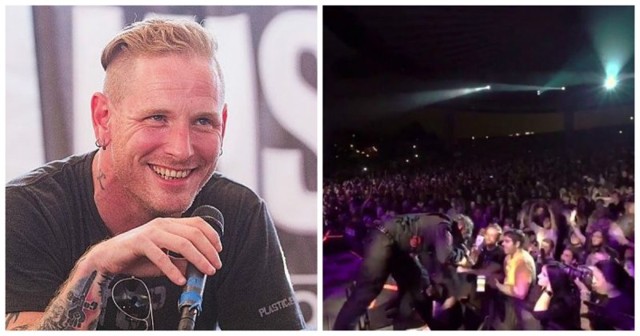 Вокалист группы «Slipknot» доходчиво объяснил фанату, что не стоит залипать в телефон во время концерта